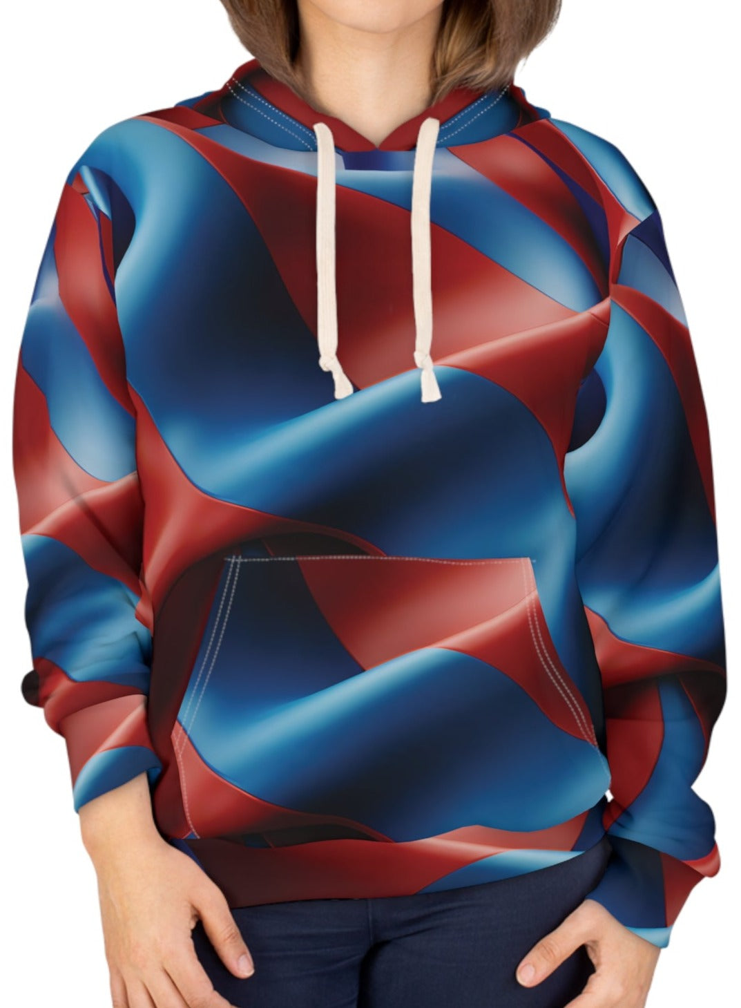 Red and Blue New Wave Hoodie