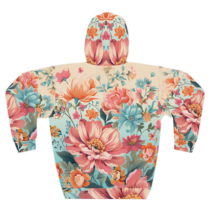 Retro Floral Pastel Pattern Hoodie