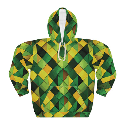 Yellow Green Mosaic Hoodie