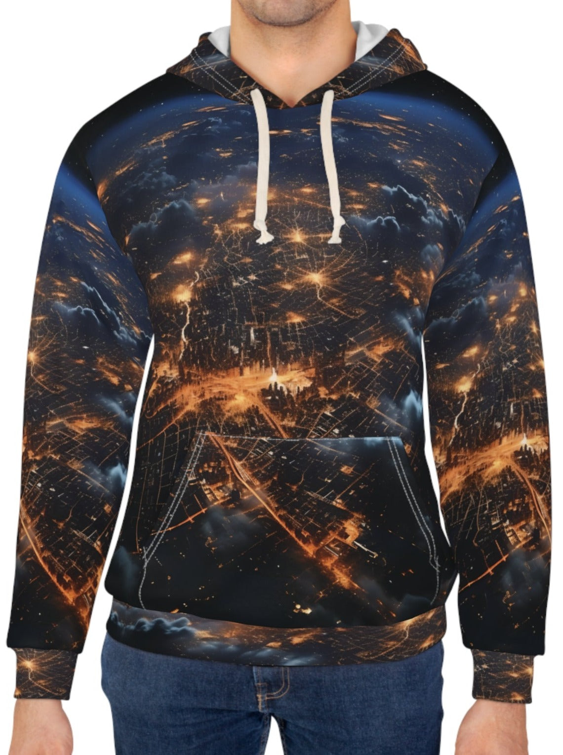 Night City From Space Hoodie