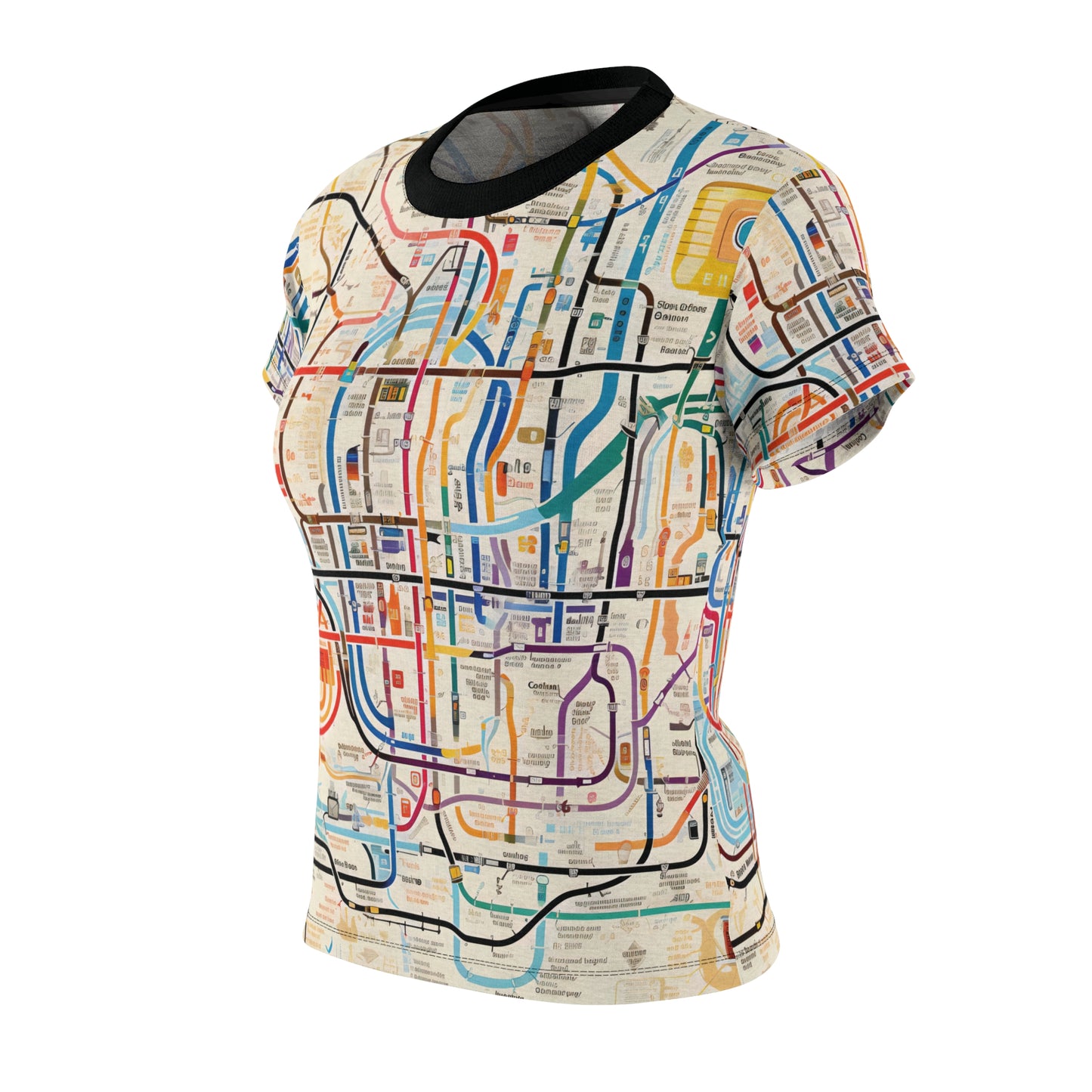 City Map With Subway And Bus Network T-Shirt