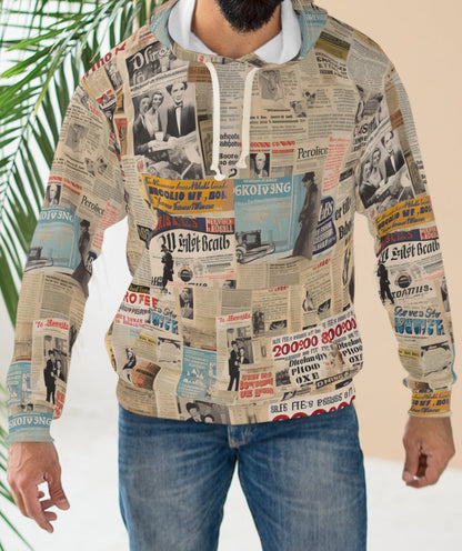 Vintage Newspaper Hoodie