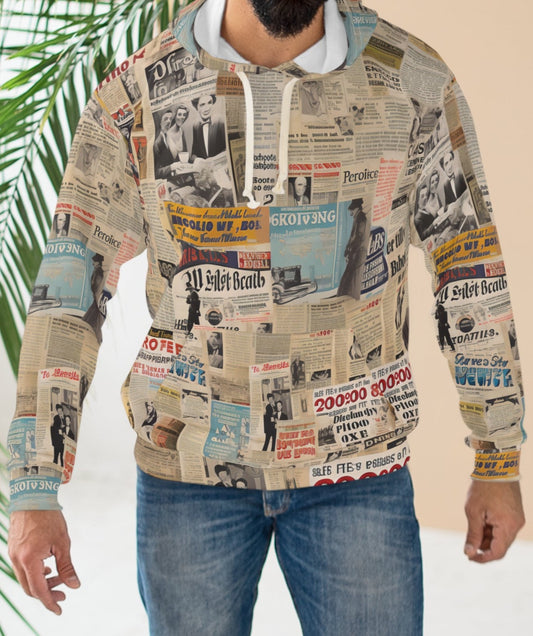 Vintage Newspaper Hoodie