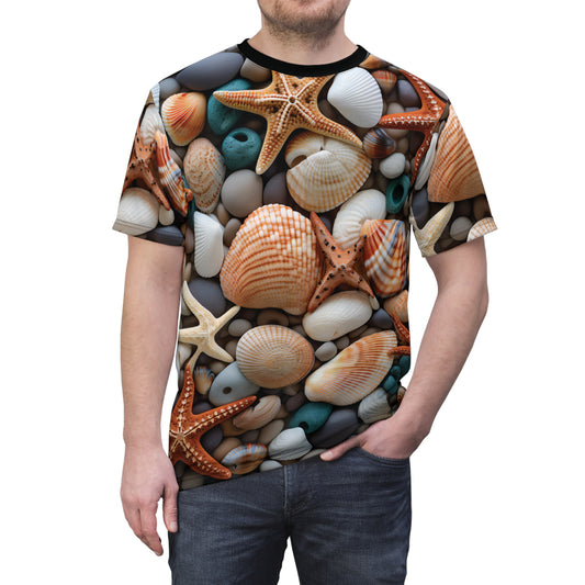 Rocky Beach with Shells T-Shirt