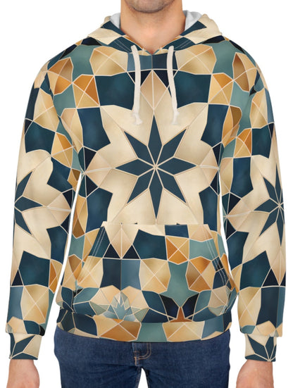 Moroccan Tile and Carpet Fusion Hoodie