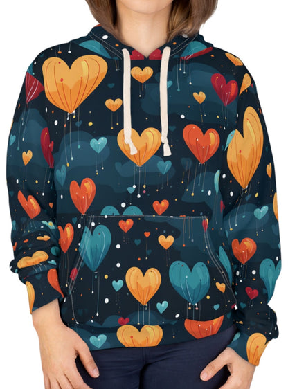 Hearts Rain Down Baloons Hoodie