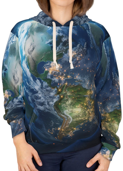 World Globe Map Inspired Hoodie