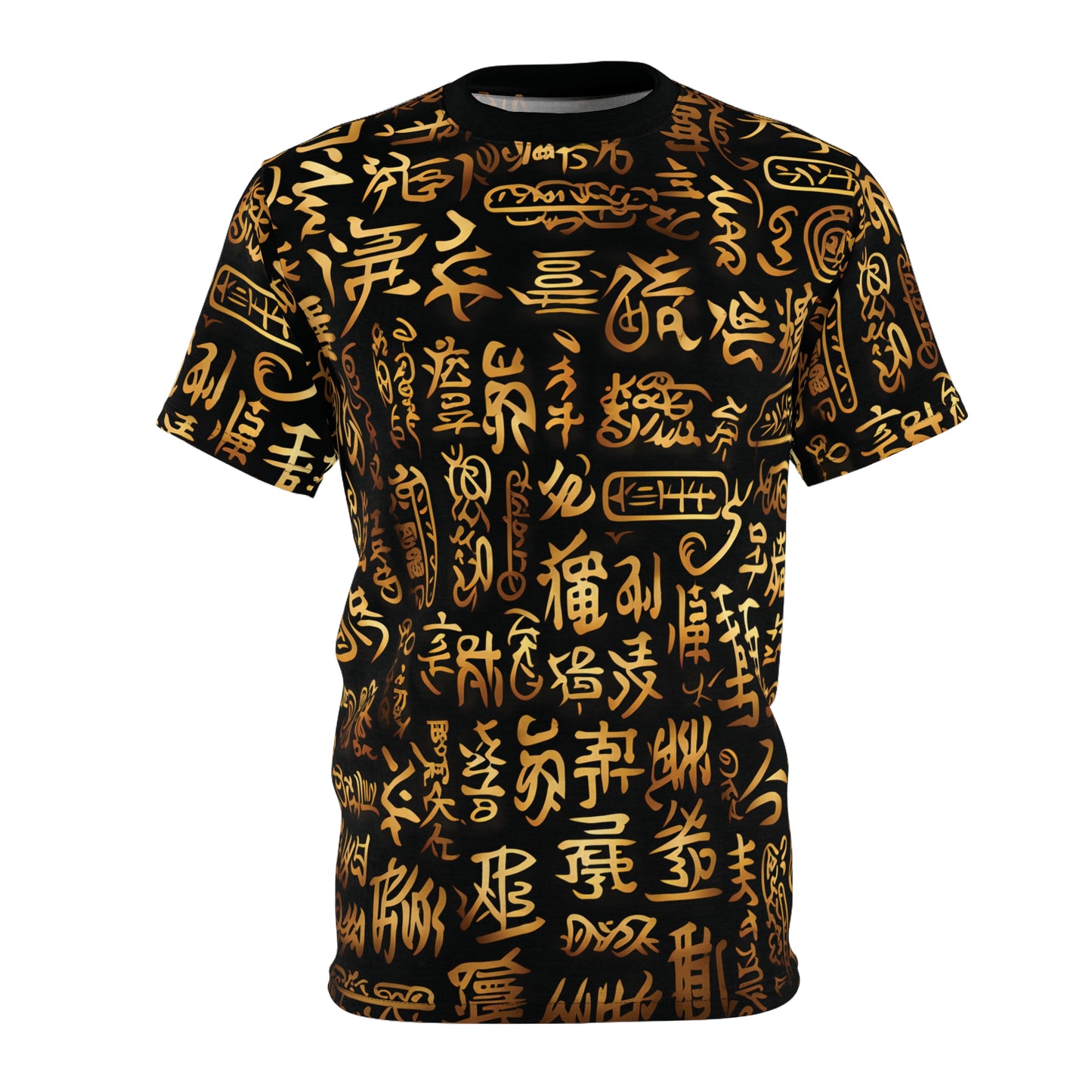 Black And Gold Chinese Symbols T-Shirt