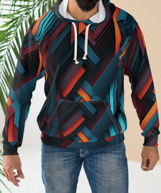 Abstract Prisms Pattern Hoodie