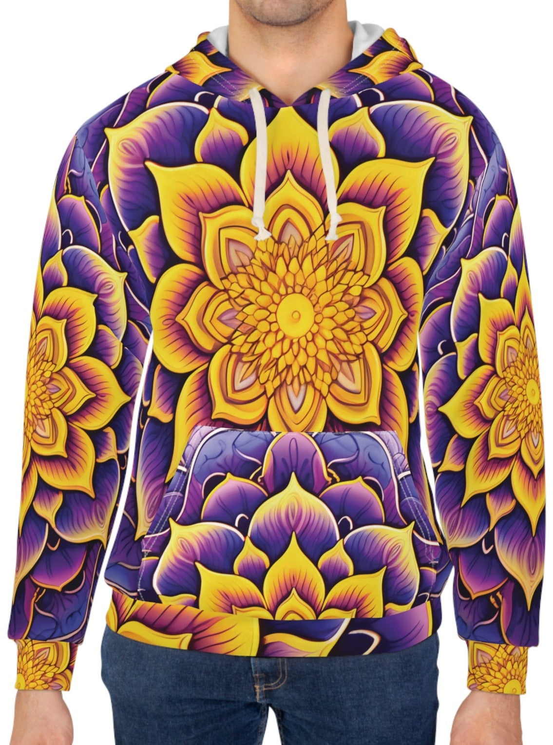 Purple Yellow Indian Mandala Hoodie