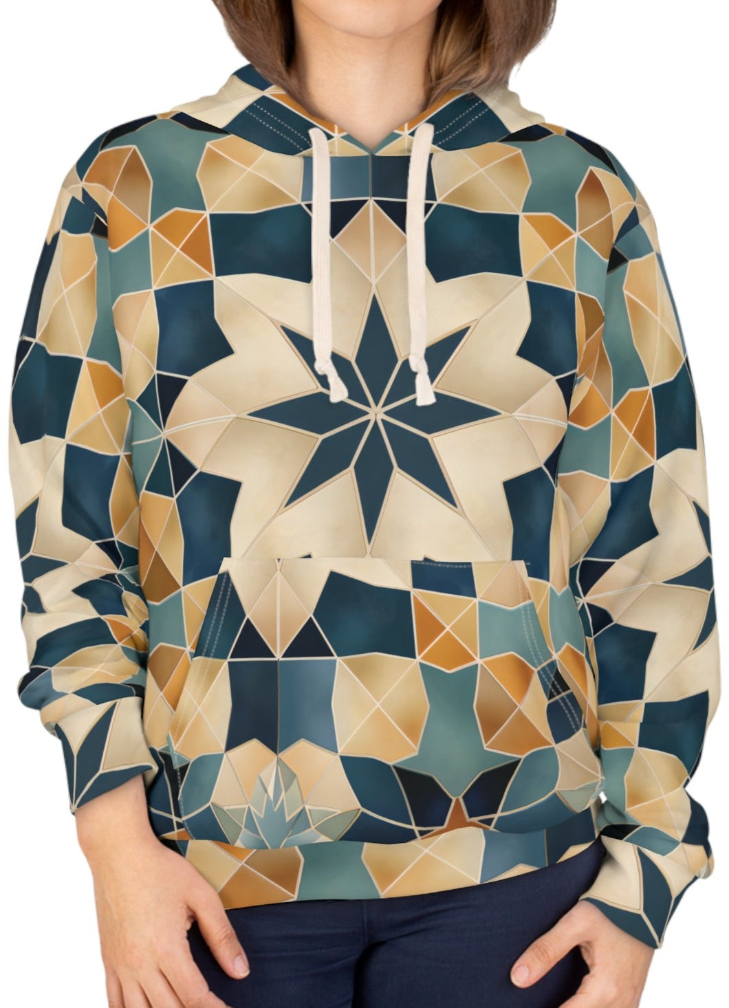 Moroccan Tile and Carpet Fusion Hoodie