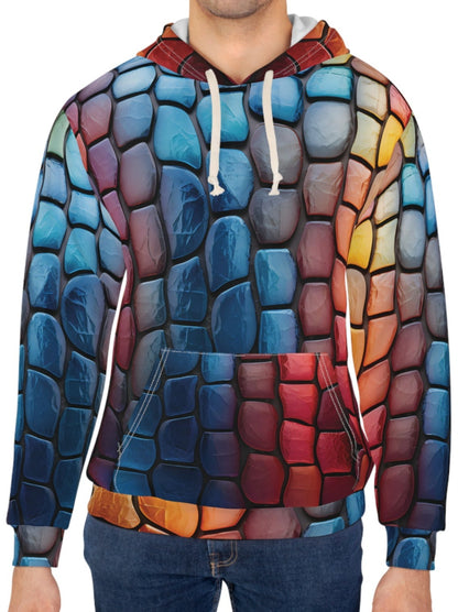 Glass Pebbles Colorful Mosaic Hoodie