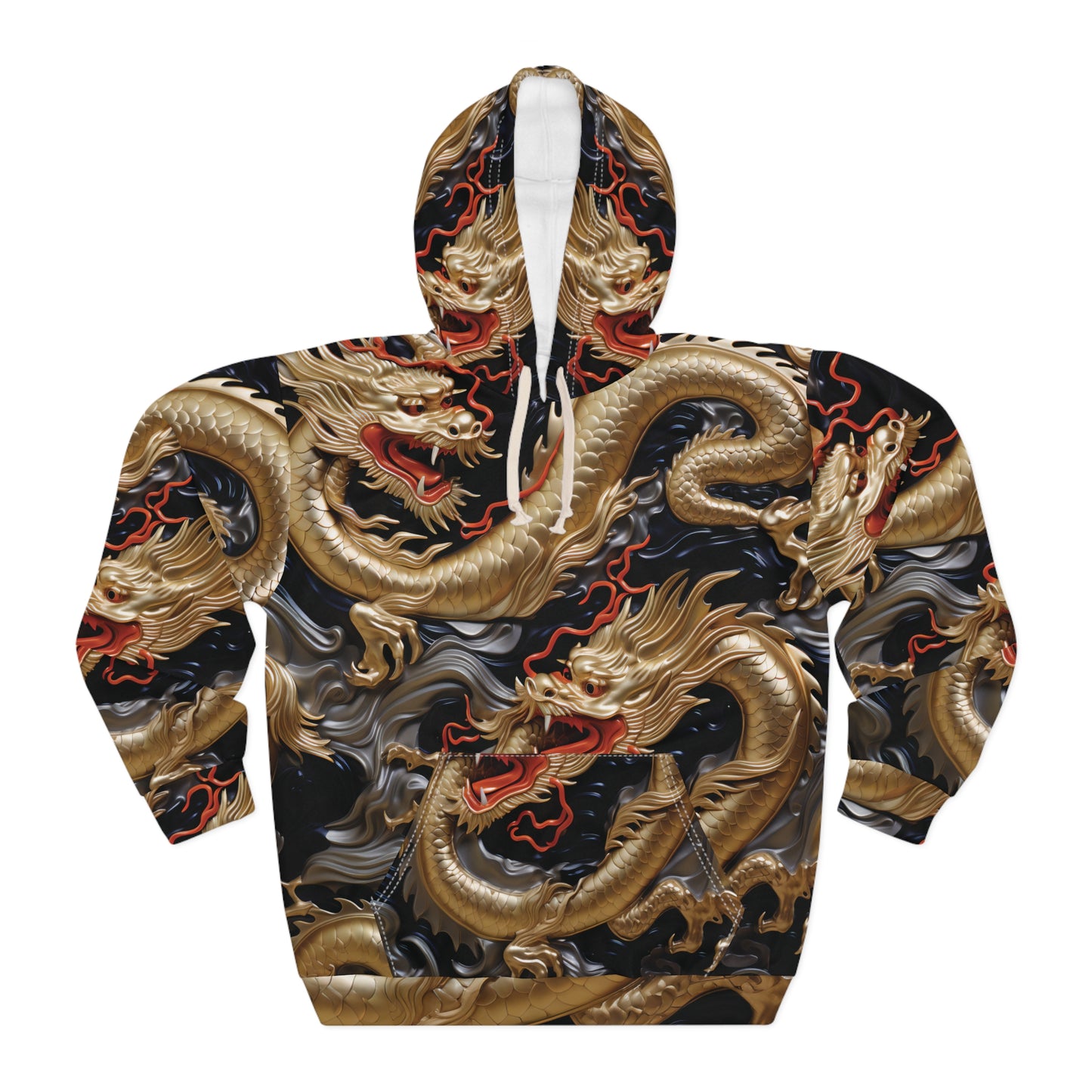 Golden Chinese Dragon Hoodie