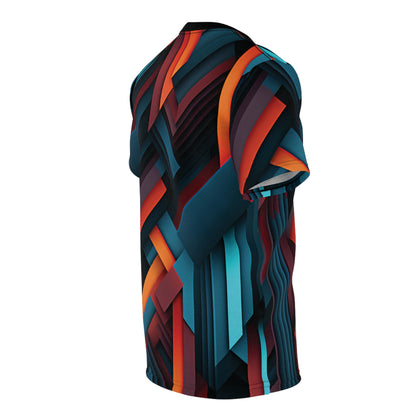 Abstract Prisms Pattern T-Shirt