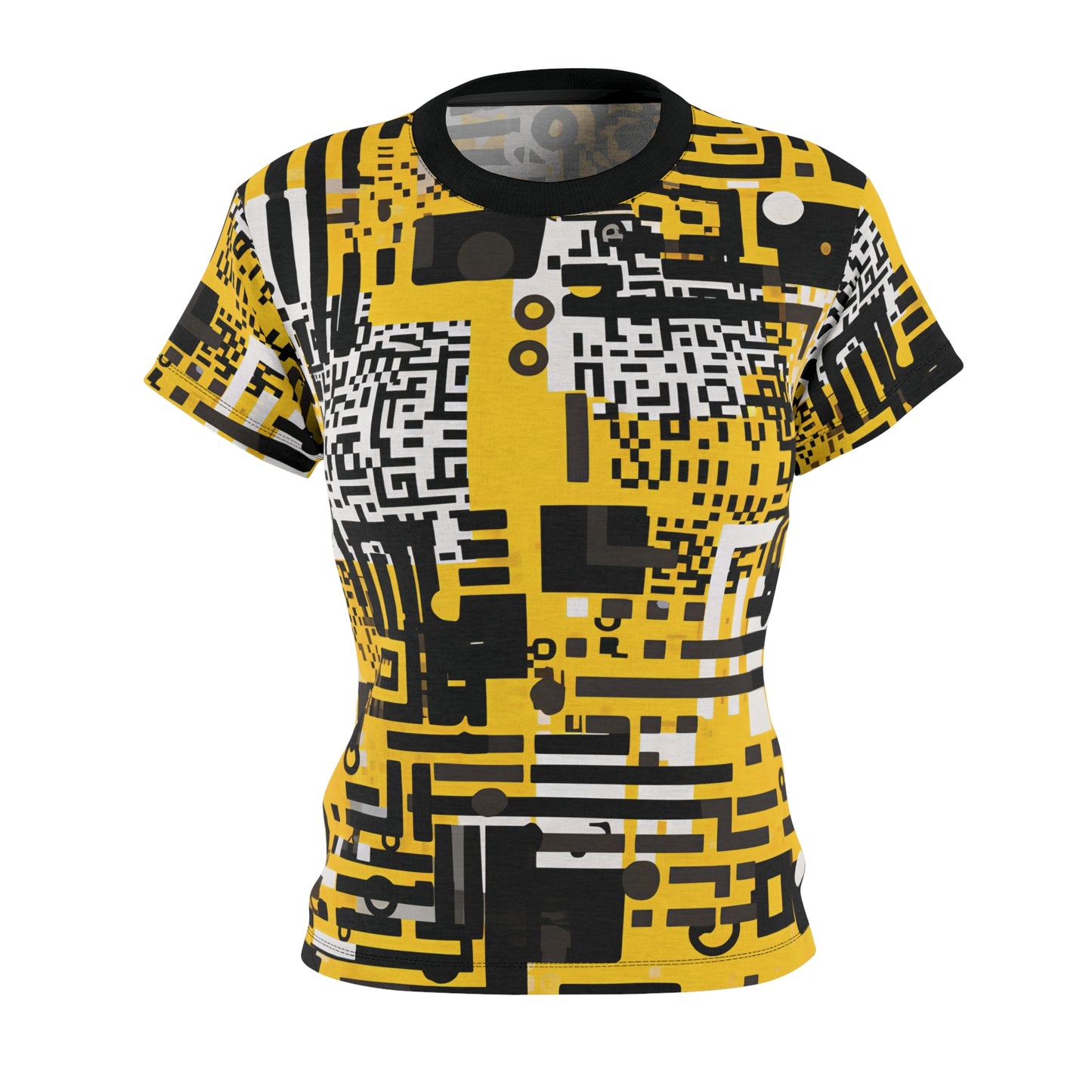 Yellow Black QR Code T-Shirt