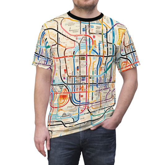 City Map With Subway And Bus Network T-Shirt