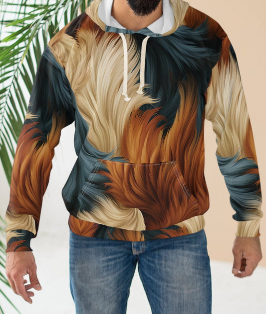 Alf and Border Collie Dog Fur Fusion Hoodie
