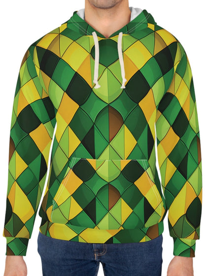 Yellow Green Mosaic Hoodie