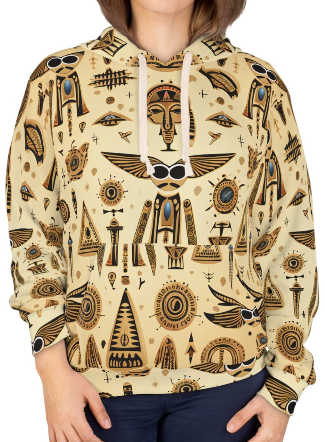 Egyptian and Aztec Hieroglyphics Fusion Hoodie