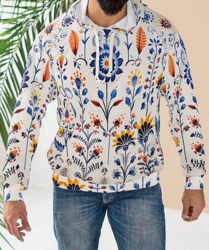 Traditional Flower Ornaments Hoodie