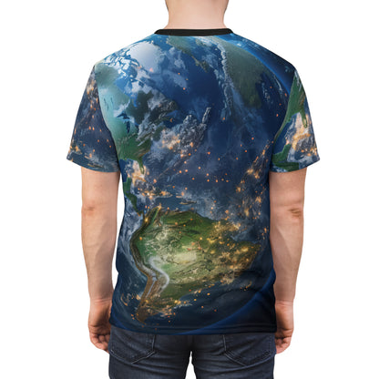 World Globe Map Inspired T-Shirt