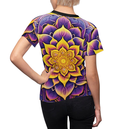 Purple Yellow Indian Mandala T-Shirt