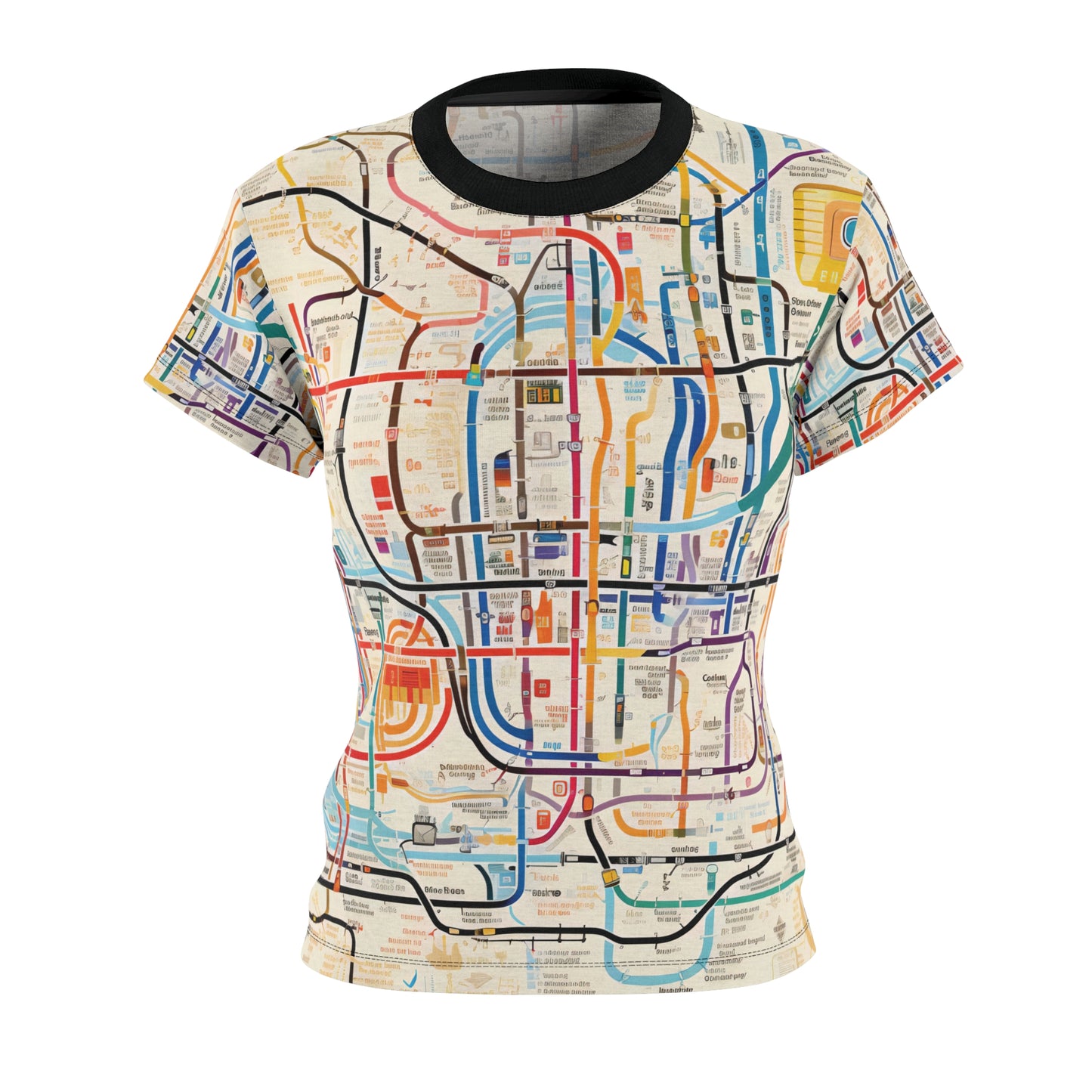 City Map With Subway And Bus Network T-Shirt