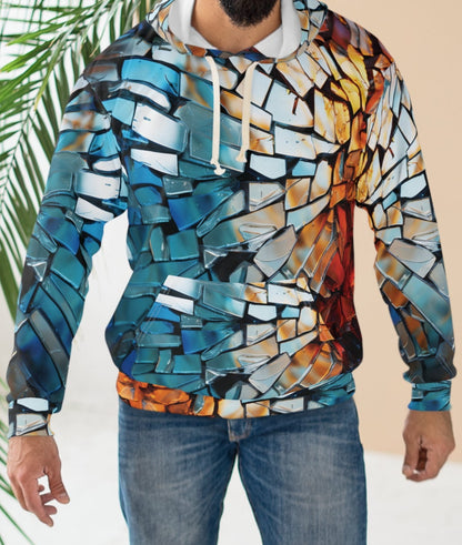 Broken Glass Shard Mosaic Hoodie