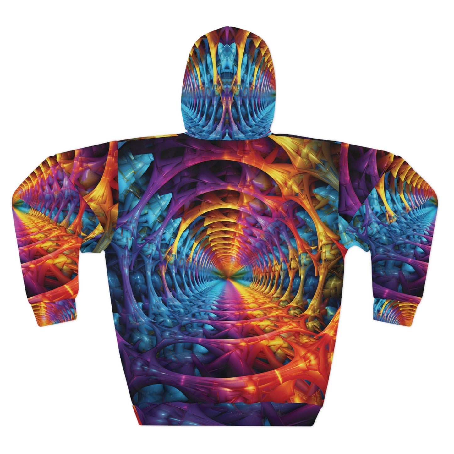 Vibrant Fractal Tunnel Hoodie