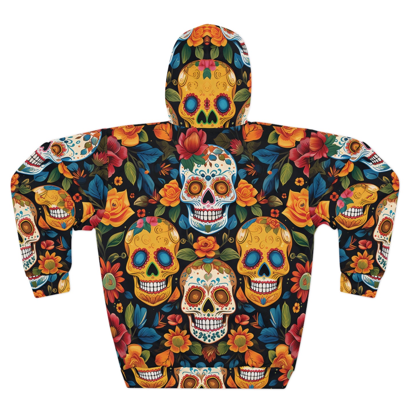 Mexican Calaveras Sugar Skulls And Flowers Hoodie