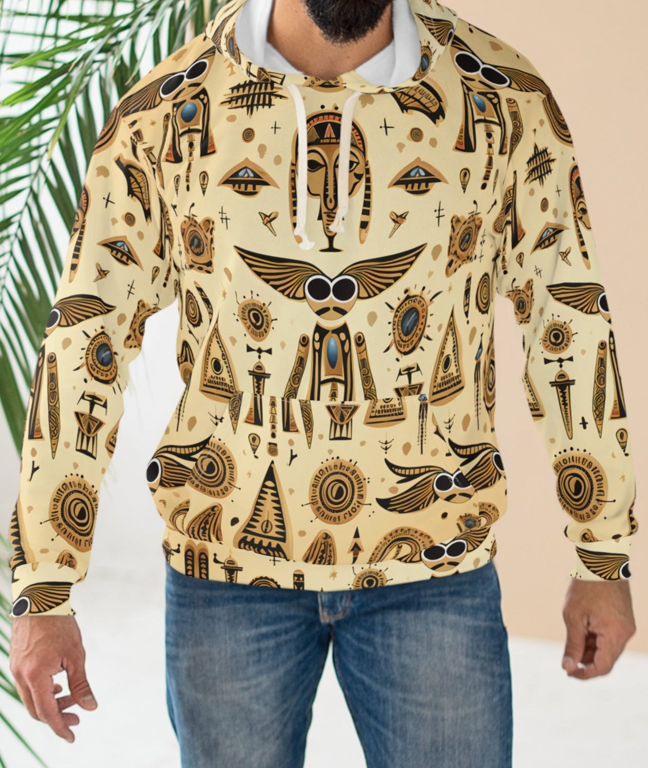 Egyptian and Aztec Hieroglyphics Fusion Hoodie