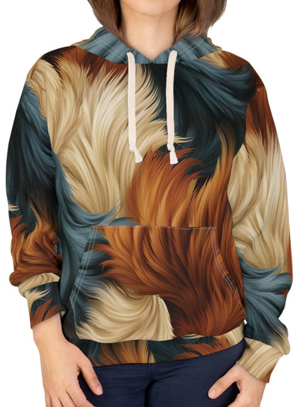 Alf and Border Collie Dog Fur Fusion Hoodie