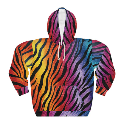 Colorful Electrifying Zebra Hoodie