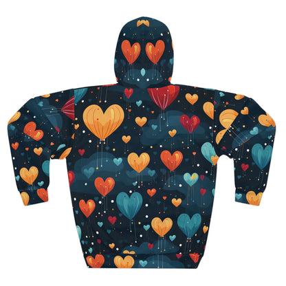 Hearts Rain Down Baloons Hoodie