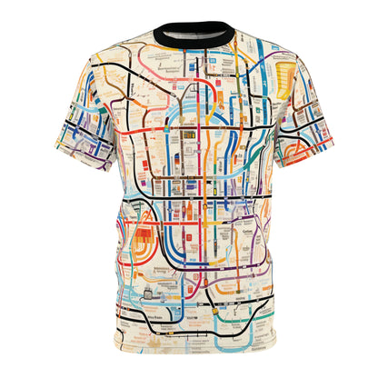 City Map With Subway And Bus Network T-Shirt