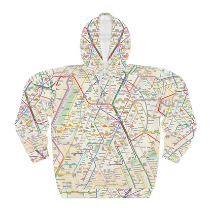 Paris Subway City Map Hoodie