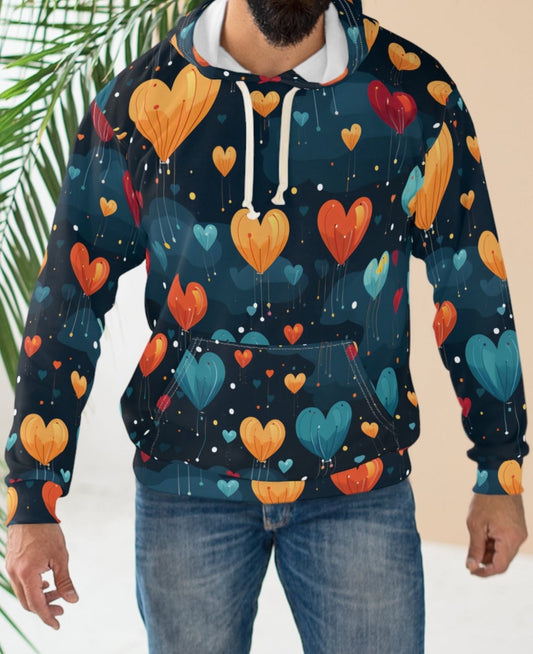 Hearts Rain Down Baloons Hoodie