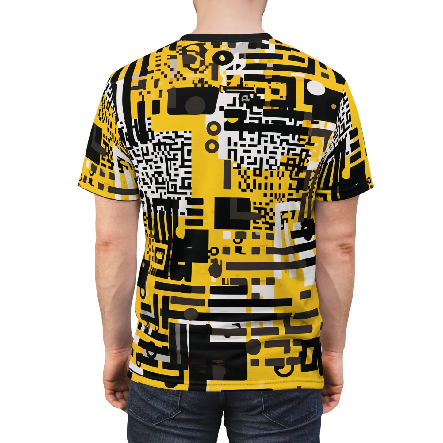 Yellow Black QR Code T-Shirt