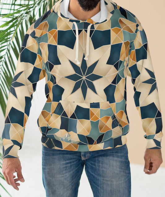 Moroccan Tile and Carpet Fusion Hoodie