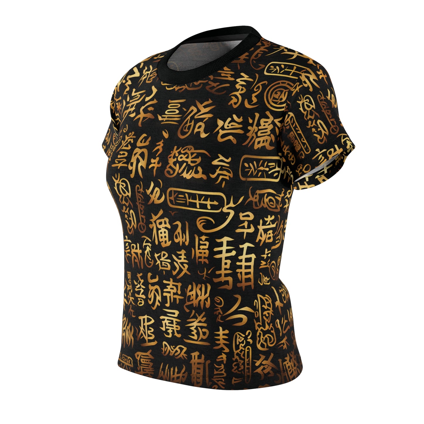 Black And Gold Chinese Symbols T-Shirt