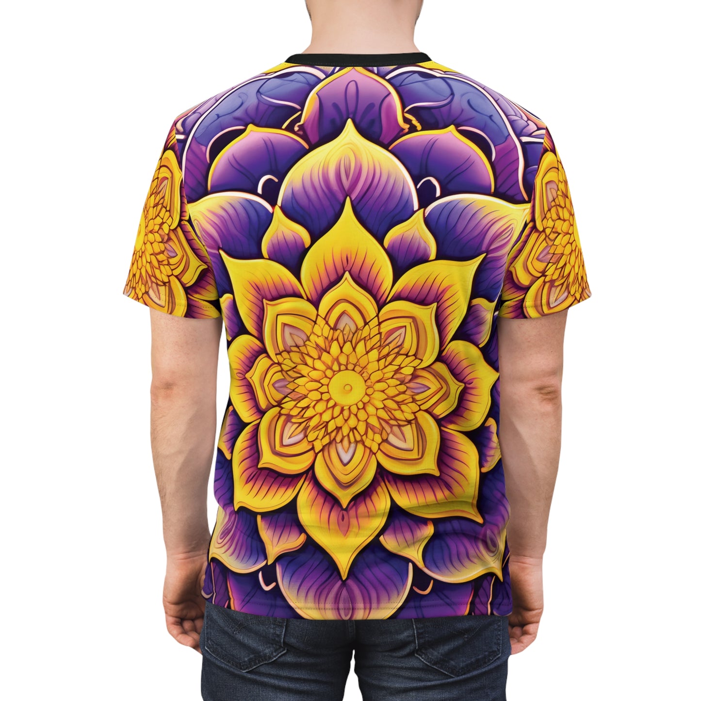 Purple Yellow Indian Mandala T-Shirt