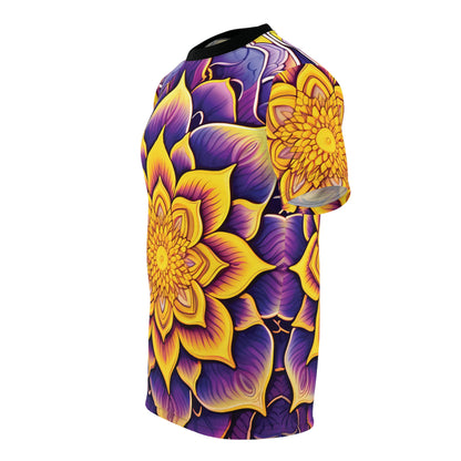 Purple Yellow Indian Mandala T-Shirt