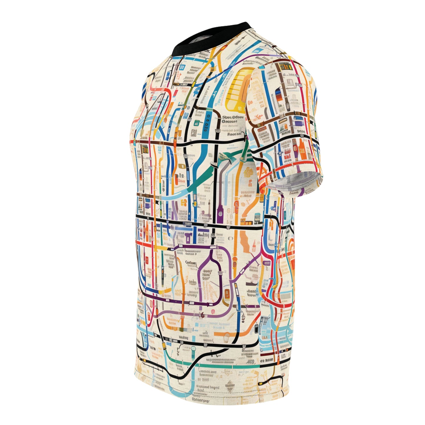 City Map With Subway And Bus Network T-Shirt