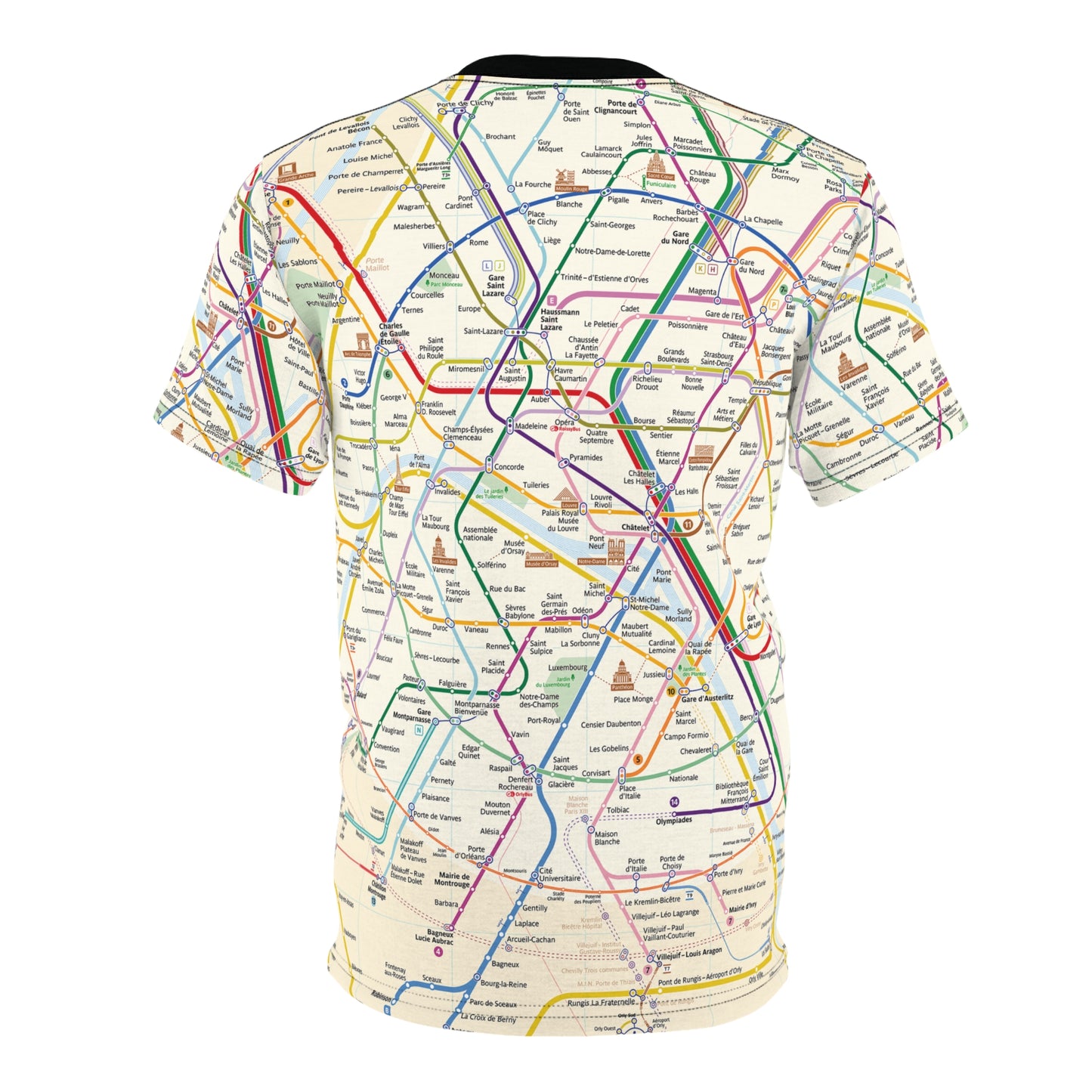 Paris Subway City Map T-Shirt