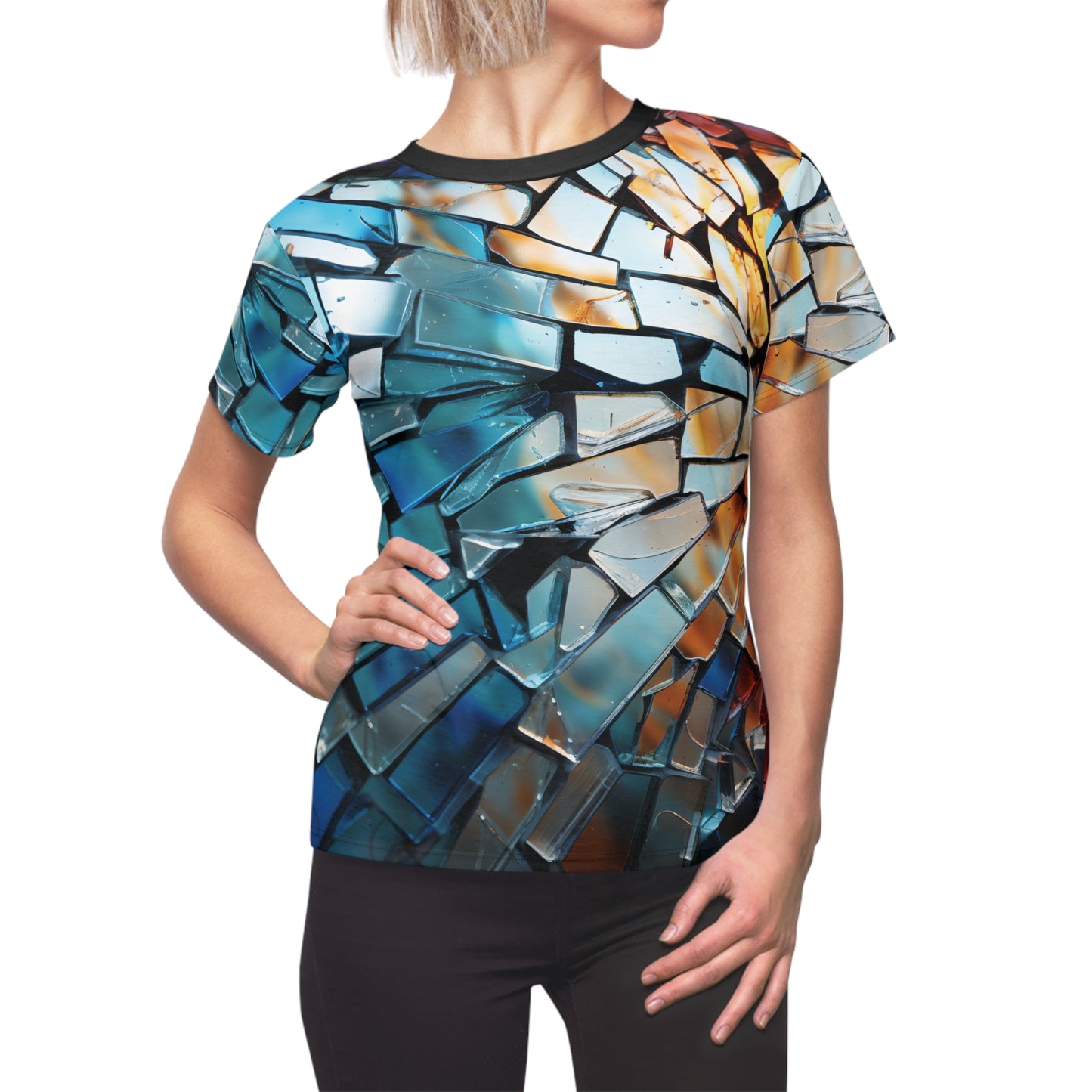 Broken Glass Shard Mosaic T-Shirt