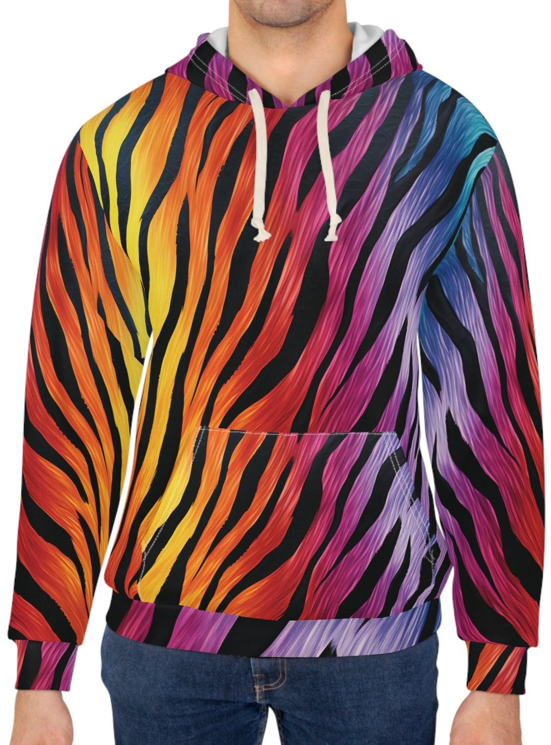 Colorful Electrifying Zebra Hoodie