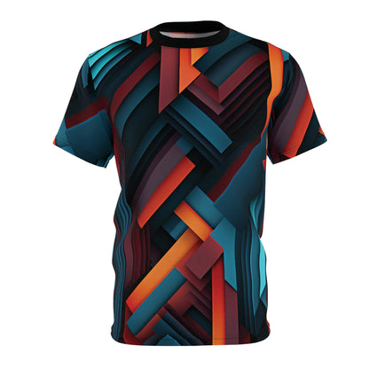 Abstract Prisms Pattern T-Shirt