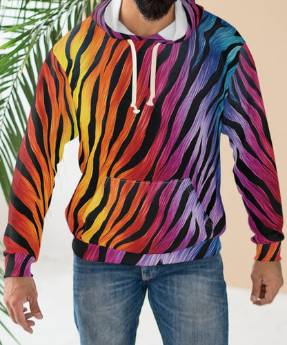 Colorful Electrifying Zebra Hoodie