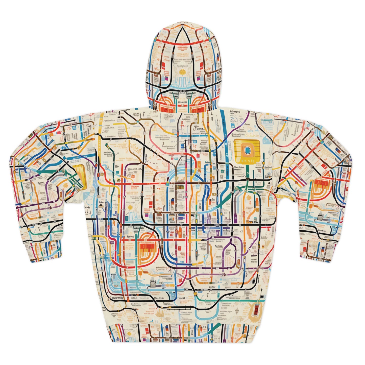 City Map With Subway And Bus Network Hoodie