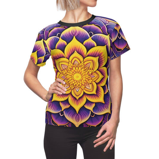 Purple Yellow Indian Mandala T-Shirt